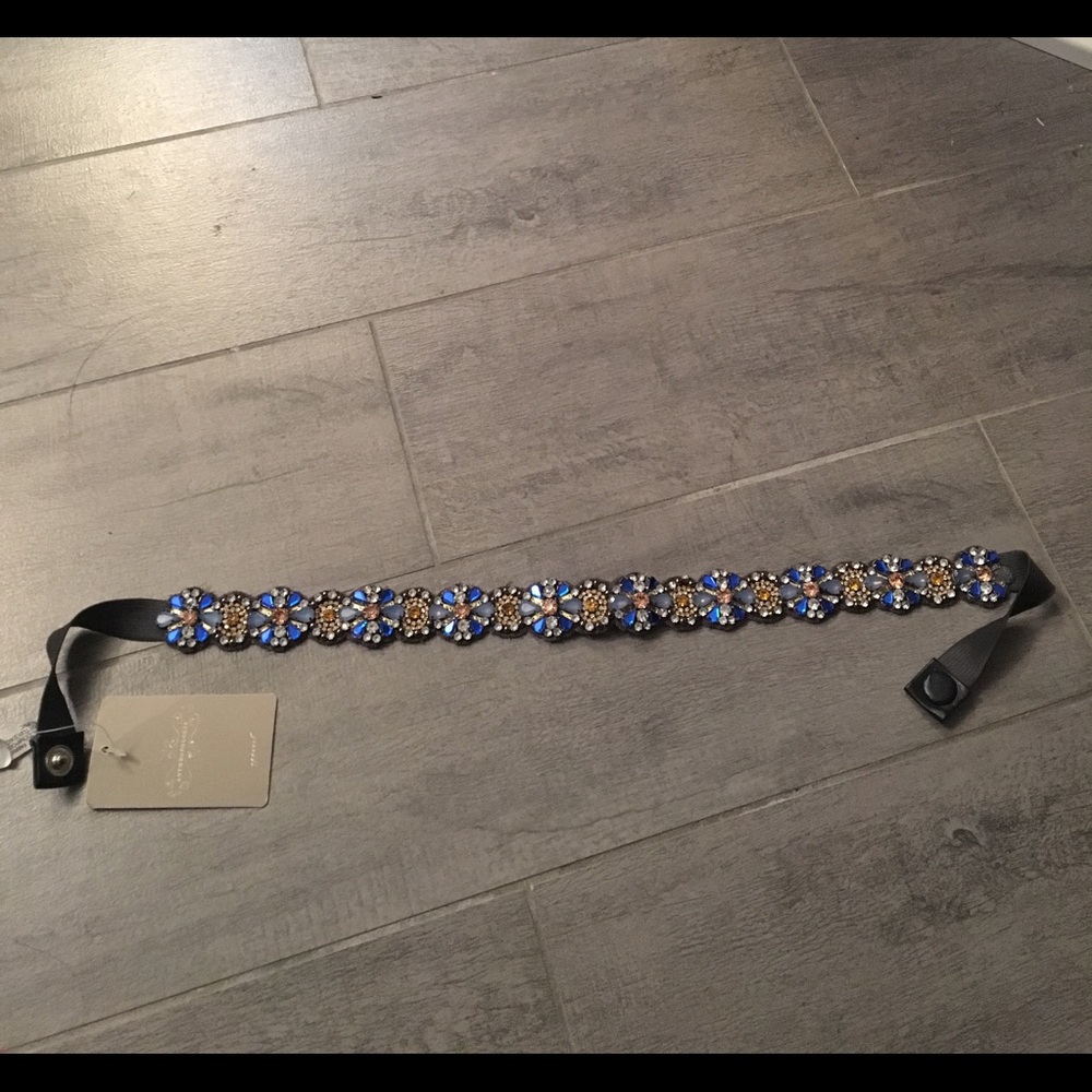 Belt with rhinestones